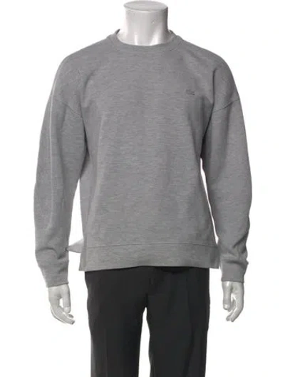 Pre-owned Lacoste Crew Neck Long Sleeve Sweatshirt In Gray