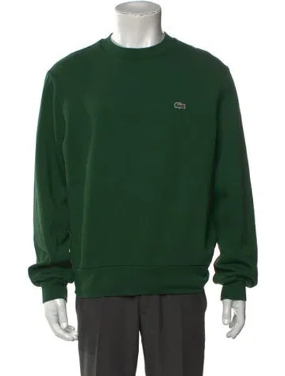 Pre-owned Lacoste Crew Neck Long Sleeve Sweatshirt In Green