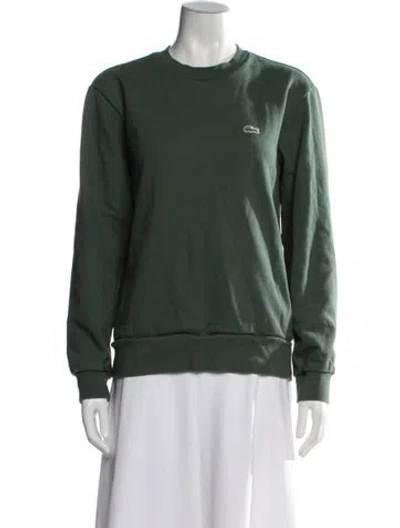 Pre-owned Lacoste Crew Neck Long Sleeve Sweatshirt In Green