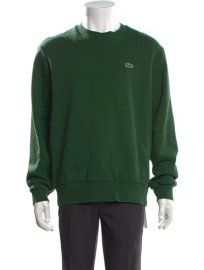 Pre-owned Lacoste Crew Neck Long Sleeve Sweatshirt In Green