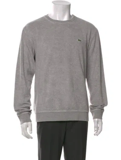 Pre-owned Lacoste Crew Neck Long Sleeve Sweatshirt In Grey