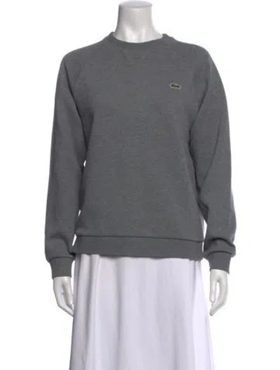 Pre-owned Lacoste Crew Neck Long Sleeve Sweatshirt In Grey