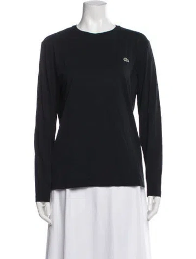 Pre-owned Lacoste Crew Neck Long Sleeve T-shirt In Black