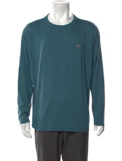 Pre-owned Lacoste Crew Neck Long Sleeve T-shirt In Blue