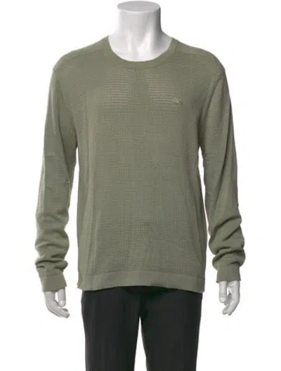 Pre-owned Lacoste Crew Neck Long Sleeve T-shirt In Green