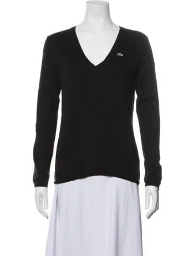 Pre-owned Lacoste Crew Neck Long Sleeve T-shirt In Grey