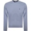 LACOSTE LACOSTE CREW NECK LOOSE FIT SWEATSHIRT BLUE