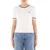 Lacoste Crew Neck Pull Over Knit Sweater In White