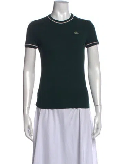 Pre-owned Lacoste Crew Neck Short Sleeve Polo In Green