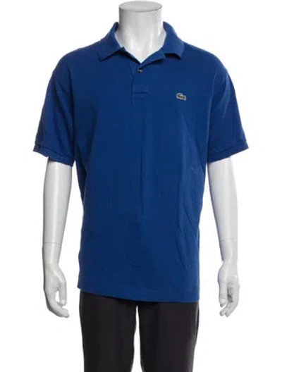 Pre-owned Lacoste Crew Neck Short Sleeve Polo Shirt In Blue