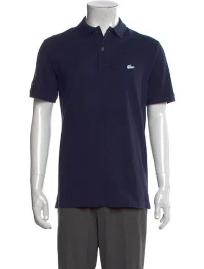 Pre-owned Lacoste Crew Neck Short Sleeve Polo Shirt In Blue