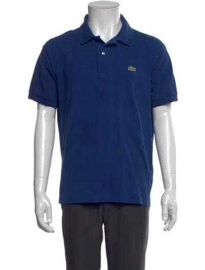 Pre-owned Lacoste Crew Neck Short Sleeve Polo Shirt In Blue