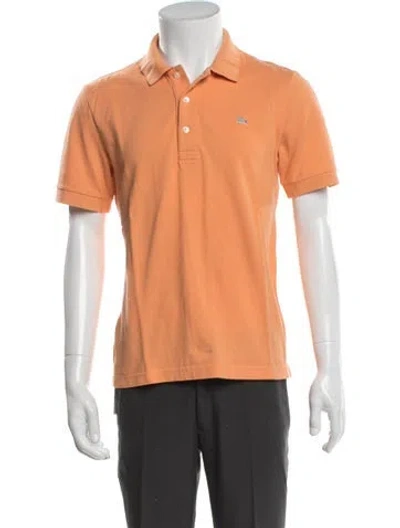 Pre-owned Lacoste Crew Neck Short Sleeve Polo Shirt In Brown