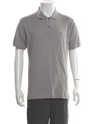 Pre-owned Lacoste Crew Neck Short Sleeve Polo Shirt In Gray