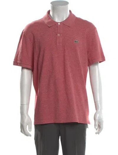 Pre-owned Lacoste Crew Neck Short Sleeve Polo Shirt In Pink