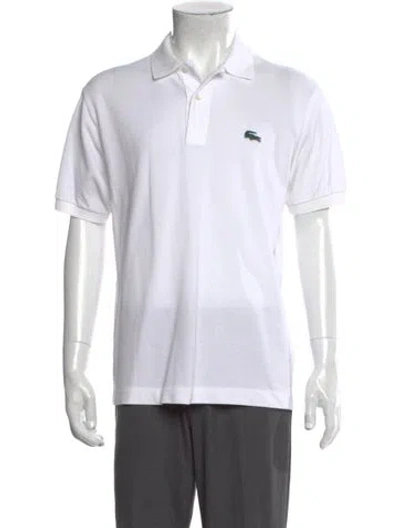 Pre-owned Lacoste Crew Neck Short Sleeve Polo Shirt In White