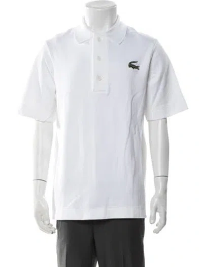 Pre-owned Lacoste Crew Neck Short Sleeve Polo Shirt In White