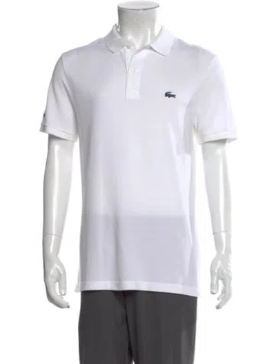 Pre-owned Lacoste Crew Neck Short Sleeve Polo Shirt In White