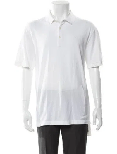 Pre-owned Lacoste Crew Neck Short Sleeve Polo Shirt In White