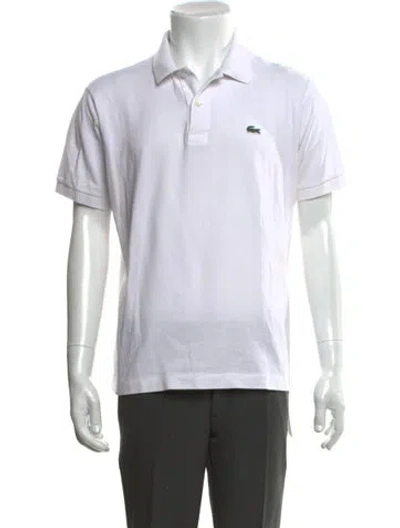 Pre-owned Lacoste Crew Neck Short Sleeve Polo Shirt In White