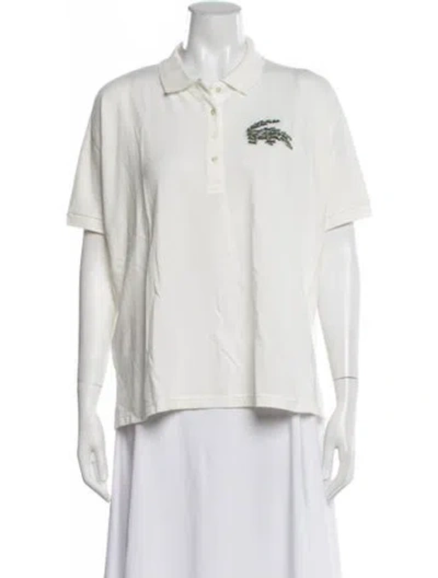 Pre-owned Lacoste Crew Neck Short Sleeve Polo W/ Tags In White