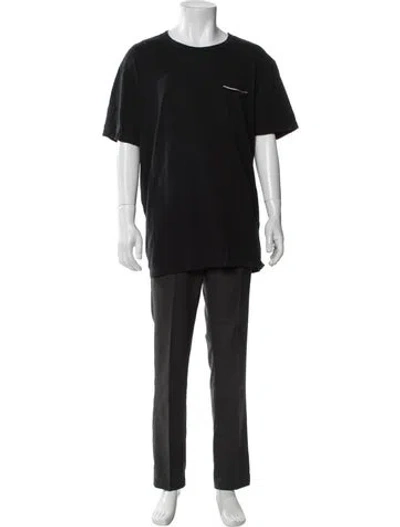 Pre-owned Lacoste Crew Neck Short Sleeve T-shirt In Black