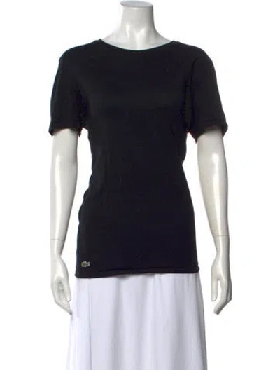Pre-owned Lacoste Crew Neck Short Sleeve T-shirt In Black