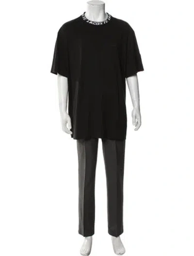 Pre-owned Lacoste Crew Neck Short Sleeve T-shirt In Black