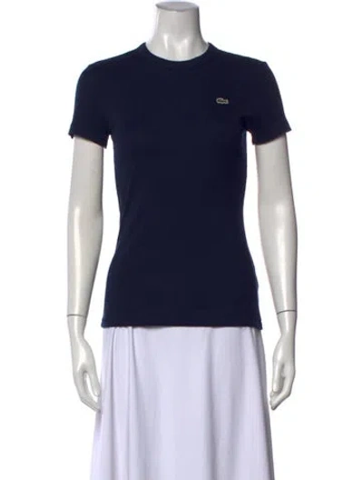 Pre-owned Lacoste Crew Neck Short Sleeve T-shirt In Blue