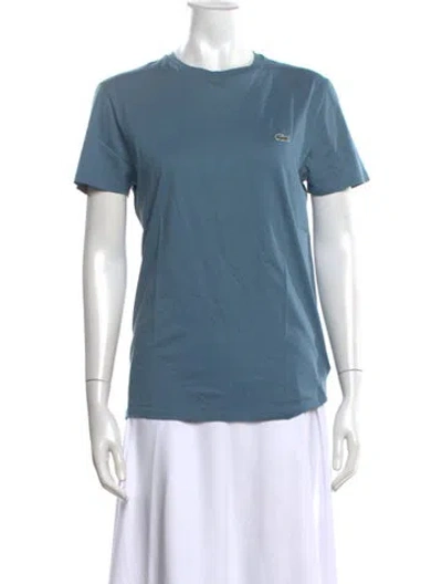 Pre-owned Lacoste Crew Neck Short Sleeve T-shirt In Blue