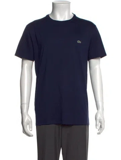Pre-owned Lacoste Crew Neck Short Sleeve T-shirt In Blue