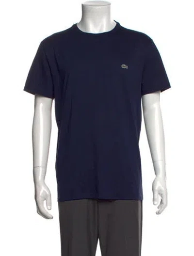 Pre-owned Lacoste Crew Neck Short Sleeve T-shirt In Blue