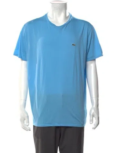 Pre-owned Lacoste Crew Neck Short Sleeve T-shirt In Blue