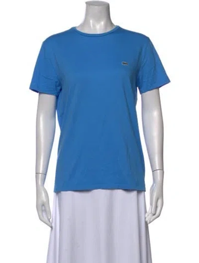 Pre-owned Lacoste Crew Neck Short Sleeve T-shirt In Blue