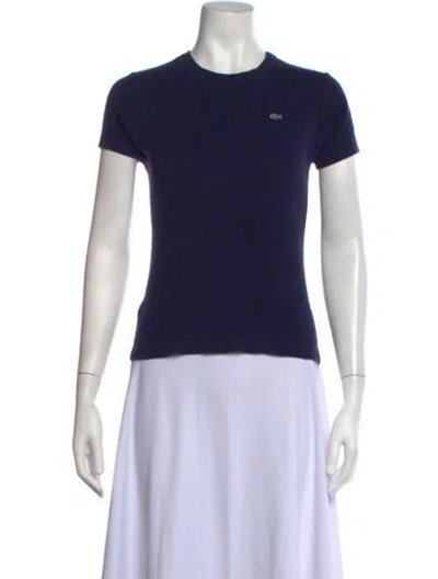 Pre-owned Lacoste Crew Neck Short Sleeve T-shirt In Blue