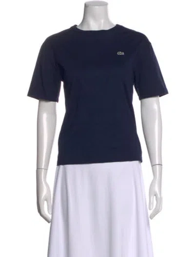 Pre-owned Lacoste Crew Neck Short Sleeve T-shirt In Blue
