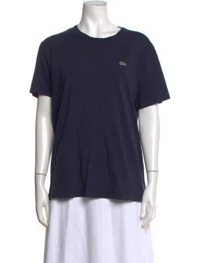 Pre-owned Lacoste Crew Neck Short Sleeve T-shirt In Blue