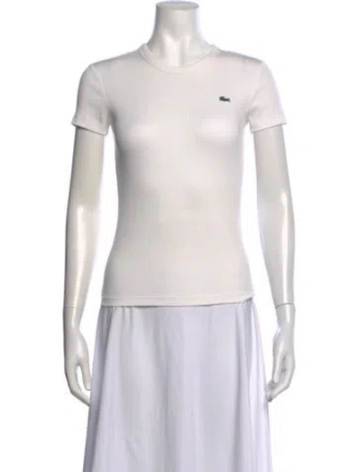 Pre-owned Lacoste Crew Neck Short Sleeve T-shirt In Neutrals