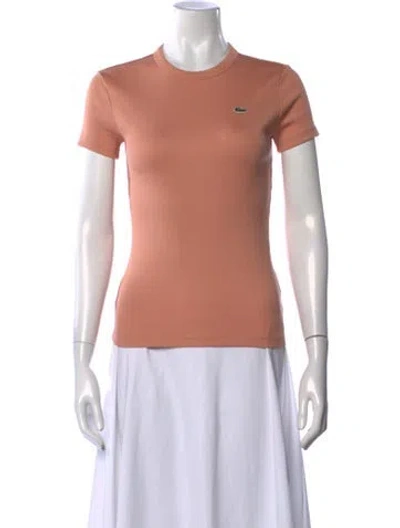 Pre-owned Lacoste Crew Neck Short Sleeve T-shirt In Pink