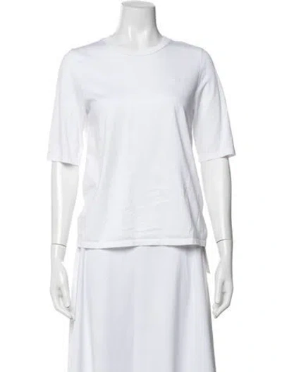 Pre-owned Lacoste Crew Neck Short Sleeve T-shirt In White