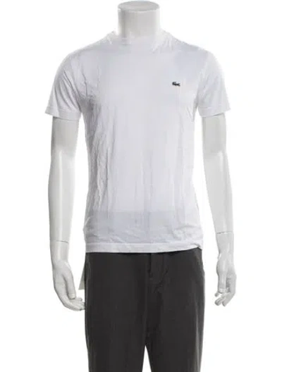 Pre-owned Lacoste Crew Neck Short Sleeve T-shirt In White