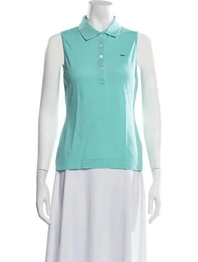Pre-owned Lacoste Crew Neck Sleeveless Polo In Blue