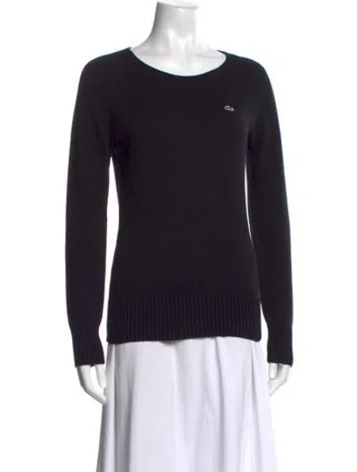 Pre-owned Lacoste Crew Neck Sweater In Black/blue