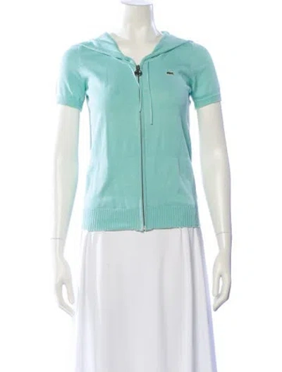 Pre-owned Lacoste Crew Neck Sweater In Blue