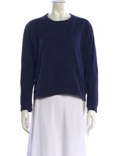 Pre-owned Lacoste Crew Neck Sweater In Blue