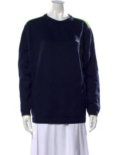Pre-owned Lacoste Crew Neck Sweater In Blue
