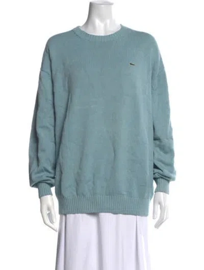 Pre-owned Lacoste Crew Neck Sweater In Blue