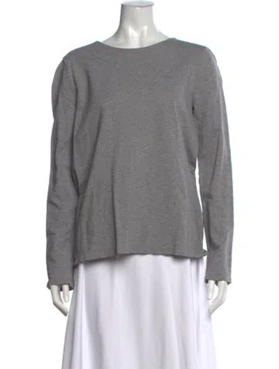Pre-owned Lacoste Crew Neck Sweater In Gray