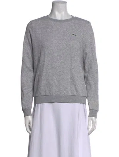 Pre-owned Lacoste Crew Neck Sweater In Grey