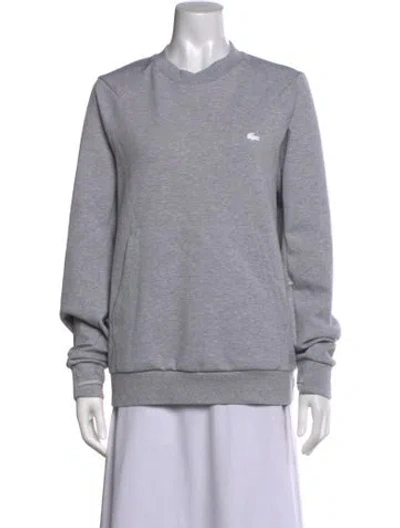 Pre-owned Lacoste Crew Neck Sweater In Grey